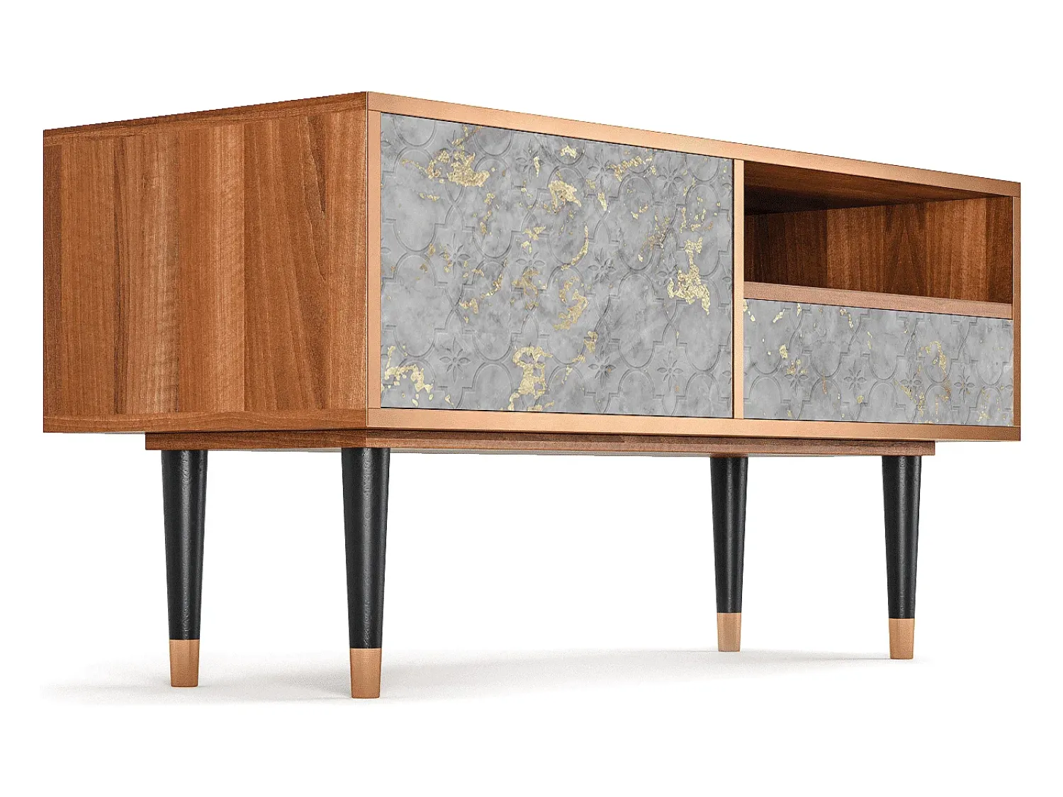 Mueble de TV - 115х59х48 cm - T3 - Mariana Trench, Nogueira^ Móvel De Tv