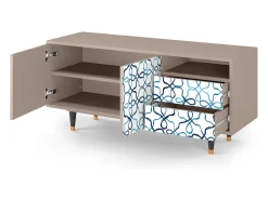 Online Mueble de TV - 125х56х41 cm - T7 - Marine Strings, Latte Bege