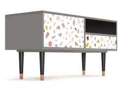 Móvel De Tv| Mueble de TV - 115х59х48 cm - T3 - Marmelade Cheese, Cinza Cinzento