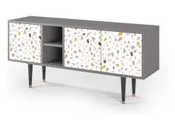 Sale Mueble de TV - 150х69х41 cm - T5 - Marmelade Cheese, Cinza Cinzento