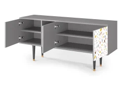 Sale Mueble de TV - 150х69х41 cm - T5 - Marmelade Cheese, Cinza Cinzento
