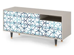 Móvel De Tv| Mueble de TV - 125х56х41 cm - T7 - Marine Strings, Areia Bege