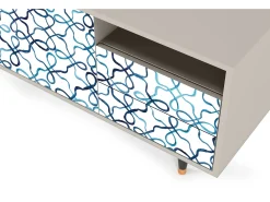 Móvel De Tv| Mueble de TV - 125х56х41 cm - T7 - Marine Strings, Areia Bege