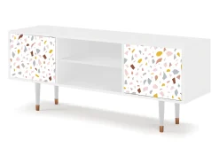 Móvel De Tv* Mueble de TV - 170х69х48 cm - T2 - Marmelade Cheese, Branco Bege