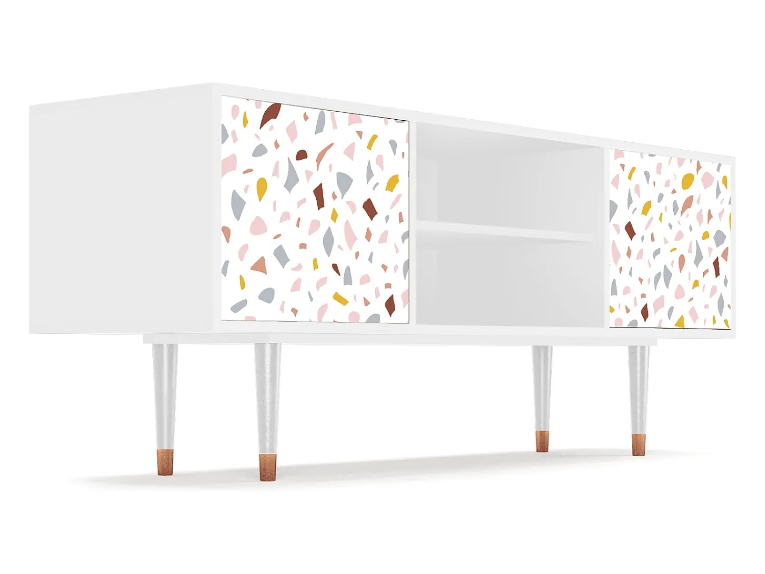 Móvel De Tv* Mueble de TV - 170х69х48 cm - T2 - Marmelade Cheese, Branco Bege