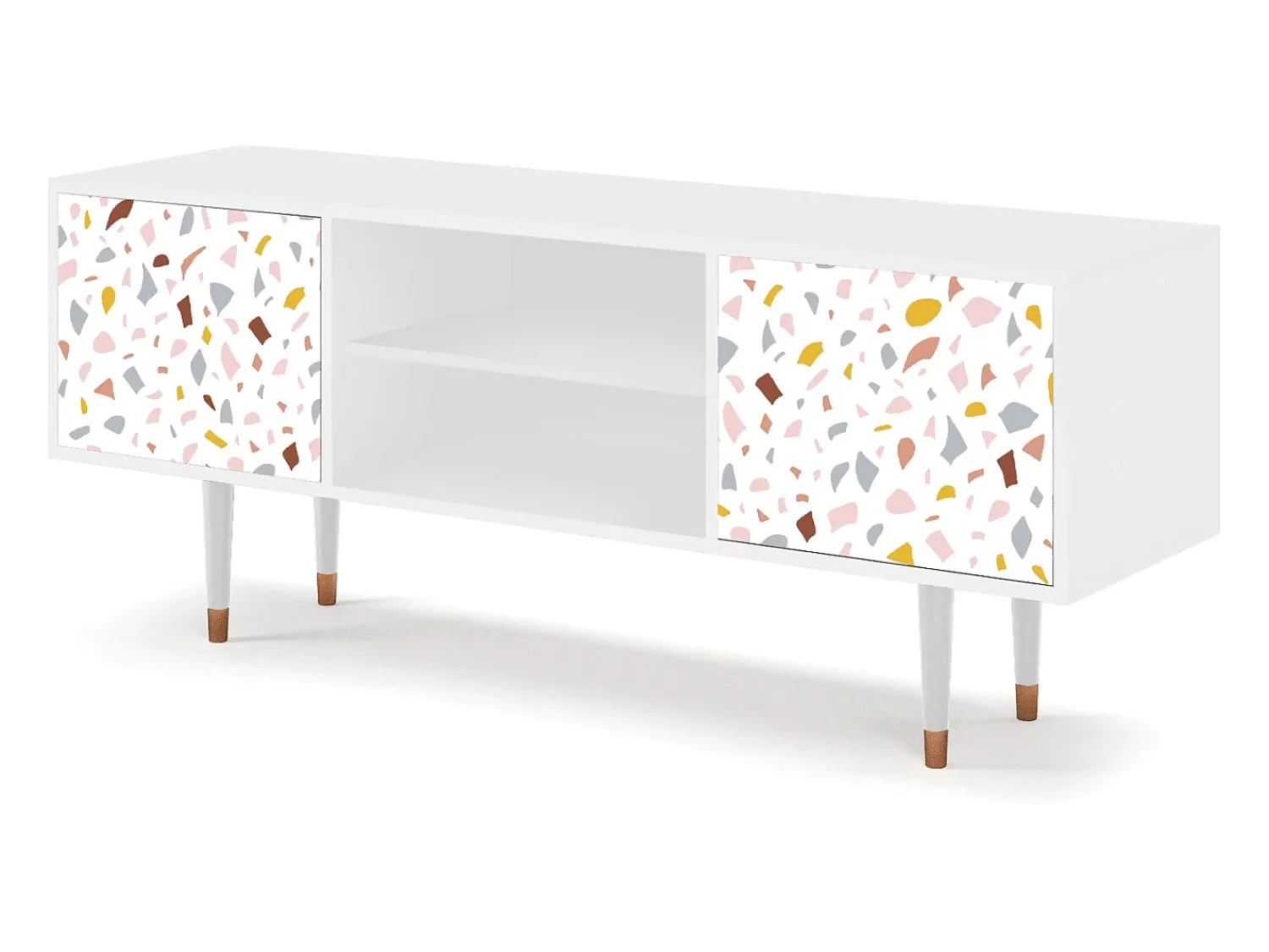 Móvel De Tv* Mueble de TV - 170х69х48 cm - T2 - Marmelade Cheese, Branco Bege