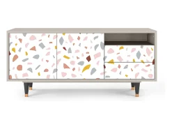 Móvel De Tv| Mueble de TV - 125х56х41 cm - T7 - Marmelade Cheese, Areia Bege