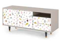 Móvel De Tv| Mueble de TV - 125х56х41 cm - T7 - Marmelade Cheese, Areia Bege
