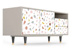 Móvel De Tv| Mueble de TV - 125х56х41 cm - T7 - Marmelade Cheese, Areia Bege