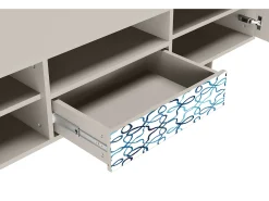 Móvel De Tv| Mueble de TV - 170х59х41 cm - T6 - Marine Strings, Areia Bege