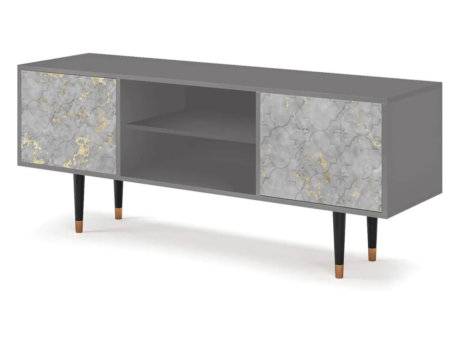 Móvel De Tv* Mueble de TV - 170х69х48 cm - T2 - Mariana Trench, Cinza Cinzento