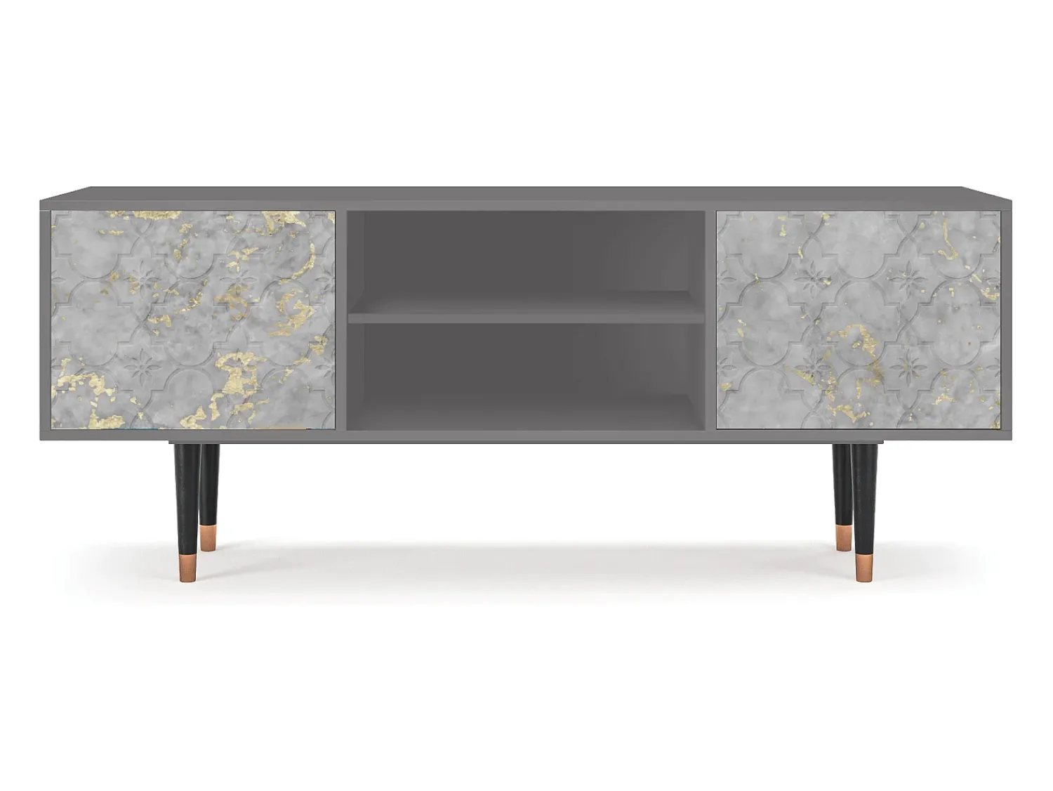 Móvel De Tv* Mueble de TV - 170х69х48 cm - T2 - Mariana Trench, Cinza Cinzento