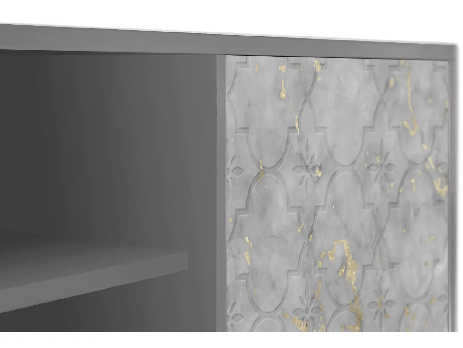Móvel De Tv* Mueble de TV - 170х69х48 cm - T2 - Mariana Trench, Cinza Cinzento