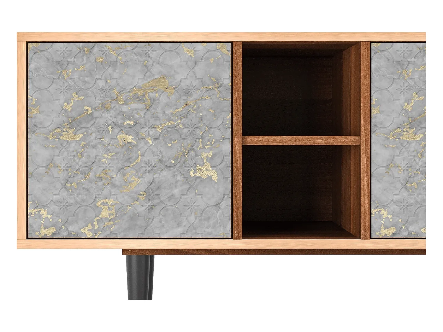 Mueble de TV - 150х69х41 cm - T5 - Mariana Trench, Nogueira^ Móvel De Tv