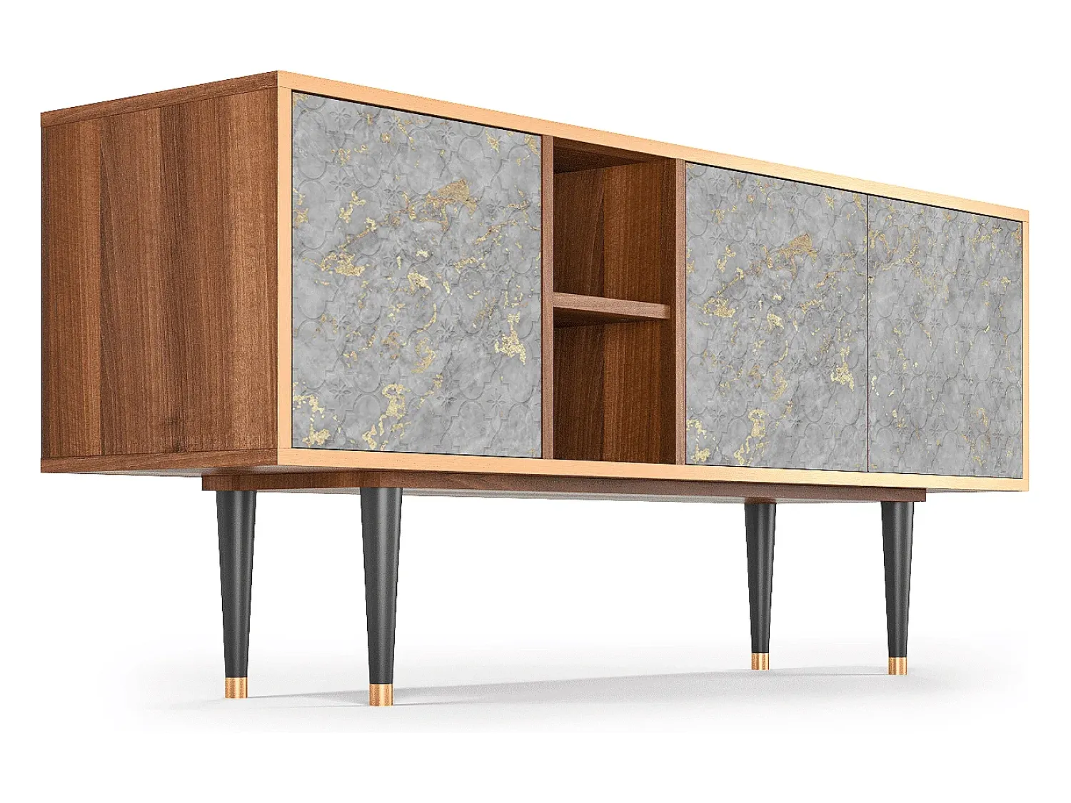 Mueble de TV - 150х69х41 cm - T5 - Mariana Trench, Nogueira^ Móvel De Tv