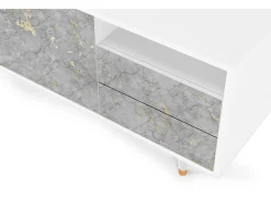 Móvel De Tv| Mueble de TV - 125х56х41 cm - T7 - Mariana Trench, Branco Bege