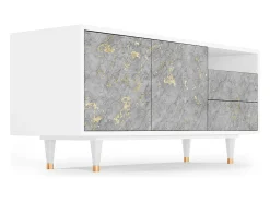 Móvel De Tv| Mueble de TV - 125х56х41 cm - T7 - Mariana Trench, Branco Bege