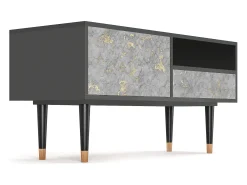 Móvel De Tv* Mueble de TV - 115х59х48 cm - T3 - Mariana Trench, Antracite Cinza antracite
