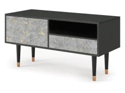Móvel De Tv* Mueble de TV - 115х59х48 cm - T3 - Mariana Trench, Antracite Cinza antracite