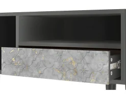 Móvel De Tv* Mueble de TV - 115х59х48 cm - T3 - Mariana Trench, Antracite Cinza antracite