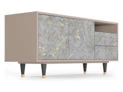 Móvel De Tv* Mueble de TV - 125х56х41 cm - T7 - Mariana Trench, Latte Bege