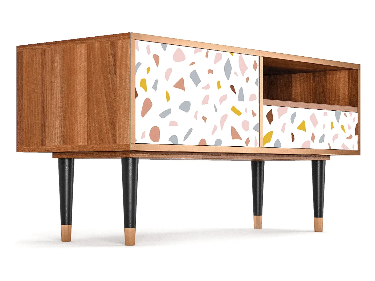 Sale Mueble de TV - 115х59х48 cm - T3 - Marmelade Cheese, Nogueira Castanho