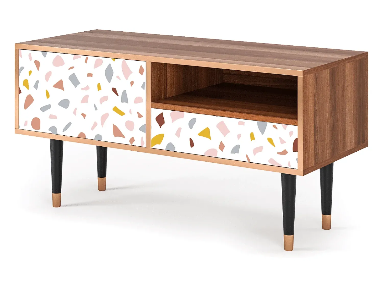 Sale Mueble de TV - 115х59х48 cm - T3 - Marmelade Cheese, Nogueira Castanho