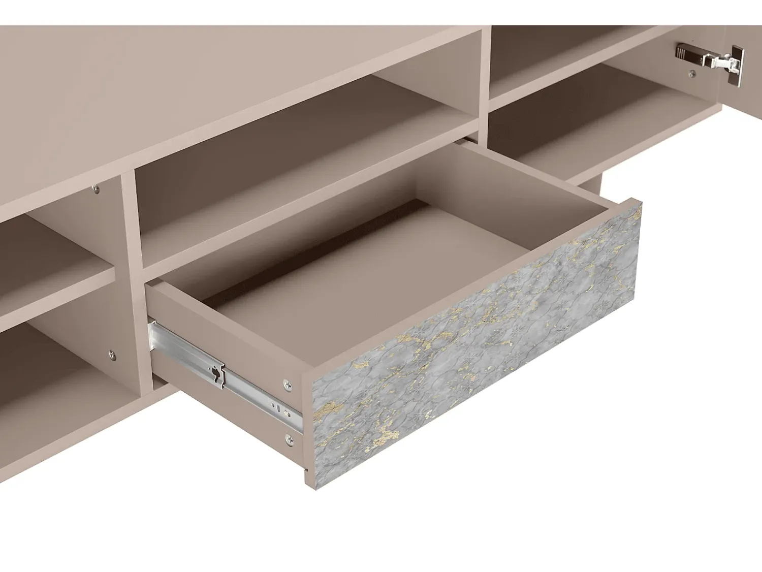 Móvel De Tv| Mueble de TV - 170х59х41 cm - T6 - Mariana Trench, Latte Bege