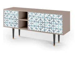 Móvel De Tv| Mueble de TV - 150х69х41 cm - T5 - Marine Strings, Latte Bege