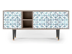 Móvel De Tv| Mueble de TV - 150х69х41 cm - T5 - Marine Strings, Latte Bege