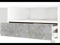 Outlet Mueble de TV - 115х59х48 cm - T3 - Mariana Trench, Branco Bege