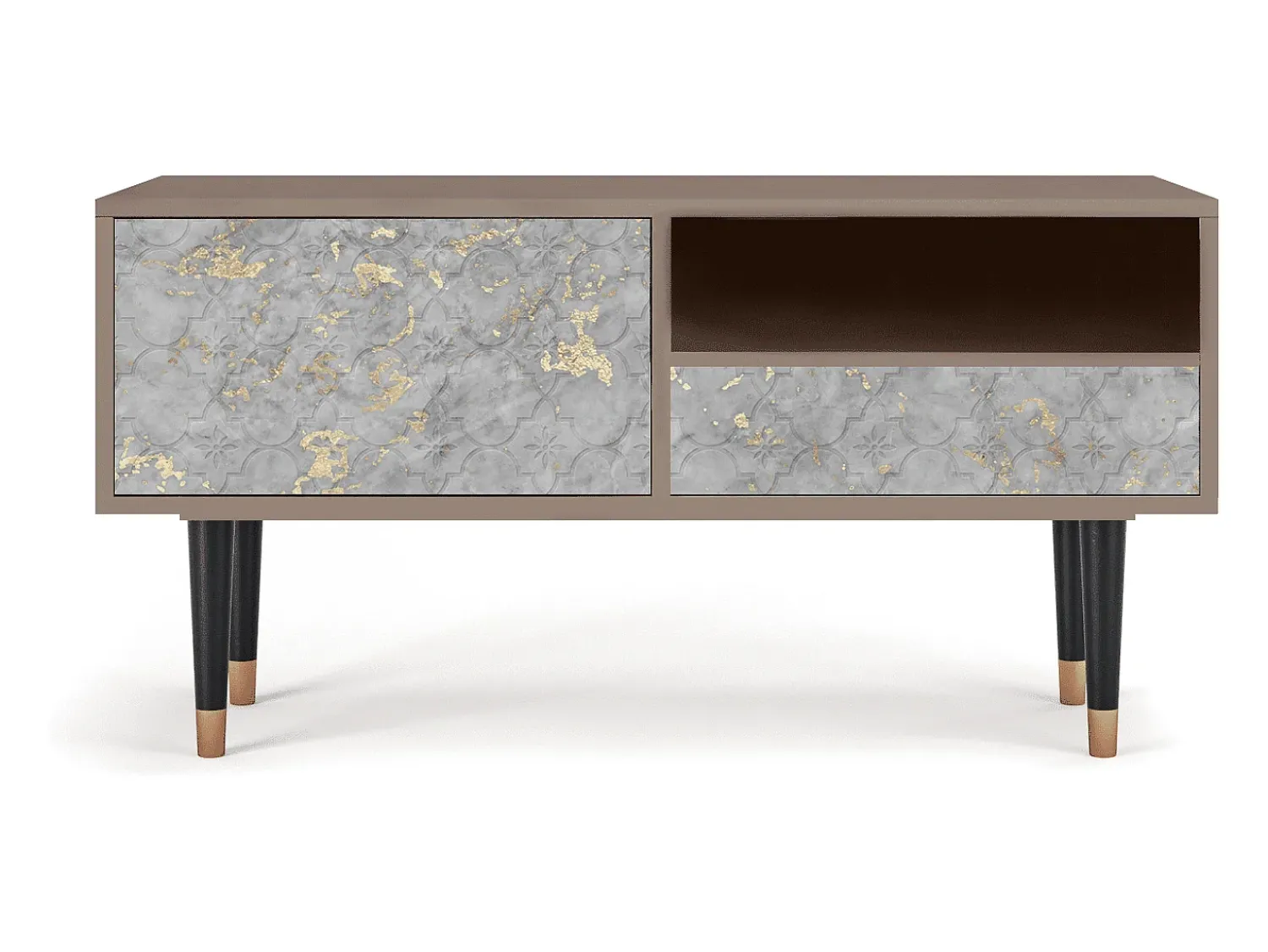 New Mueble de TV - 115х59х48 cm - T3 - Mariana Trench, Latte Bege