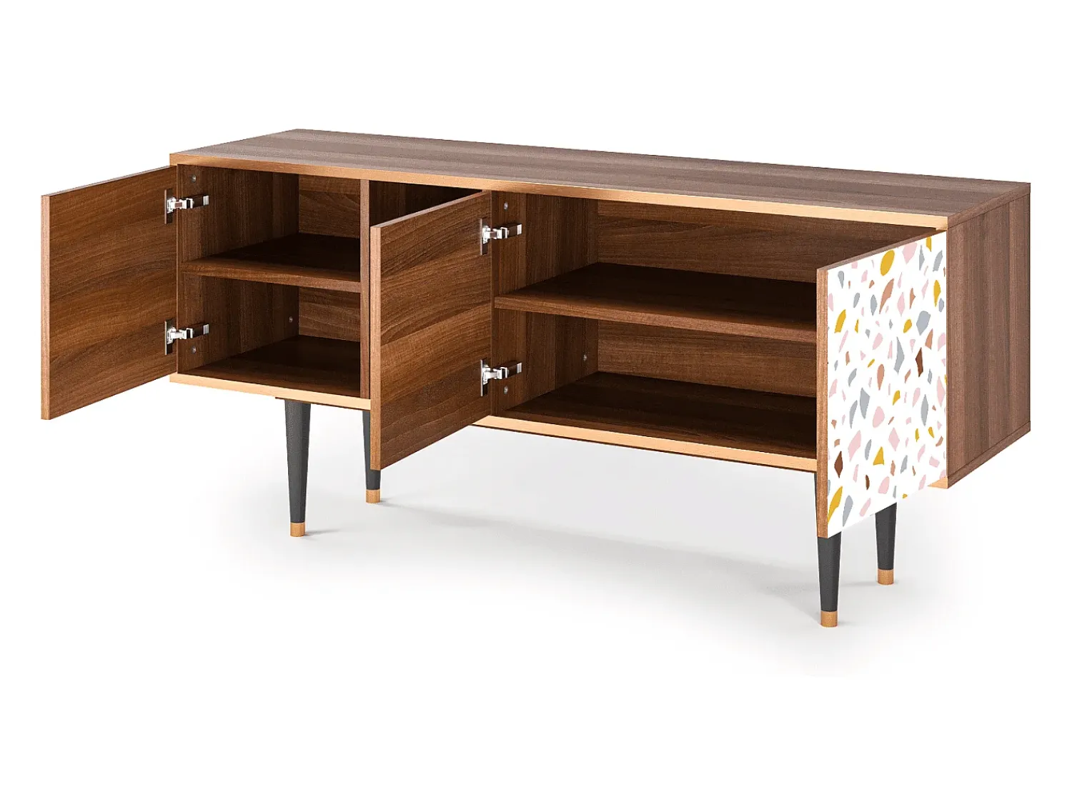 Mueble de TV - 150х69х41 cm - T5 - Marmelade Cheese, Nogueira^ Móvel De Tv