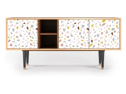 Mueble de TV - 150х69х41 cm - T5 - Marmelade Cheese, Nogueira^ Móvel De Tv