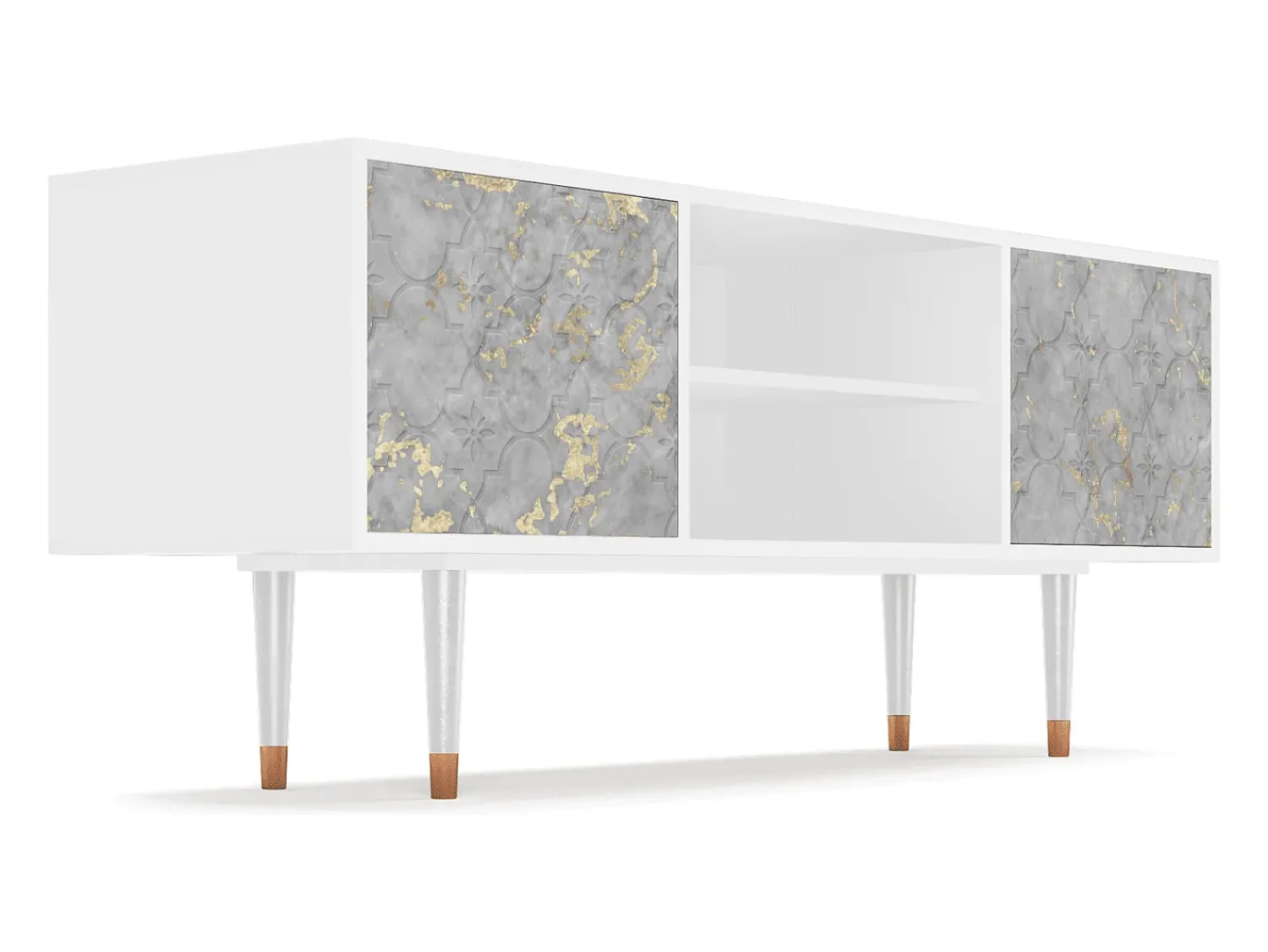 Móvel De Tv| Mueble de TV - 170х69х48 cm - T2 - Mariana Trench, Branco Bege