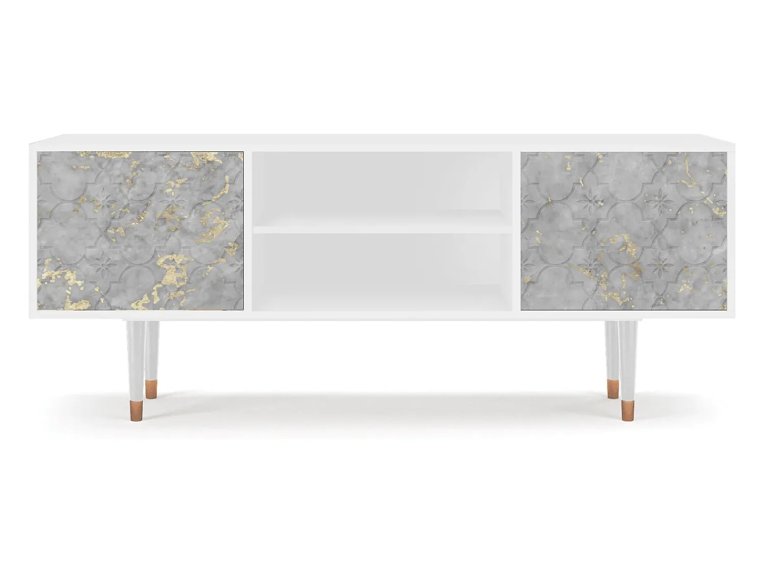 Móvel De Tv| Mueble de TV - 170х69х48 cm - T2 - Mariana Trench, Branco Bege