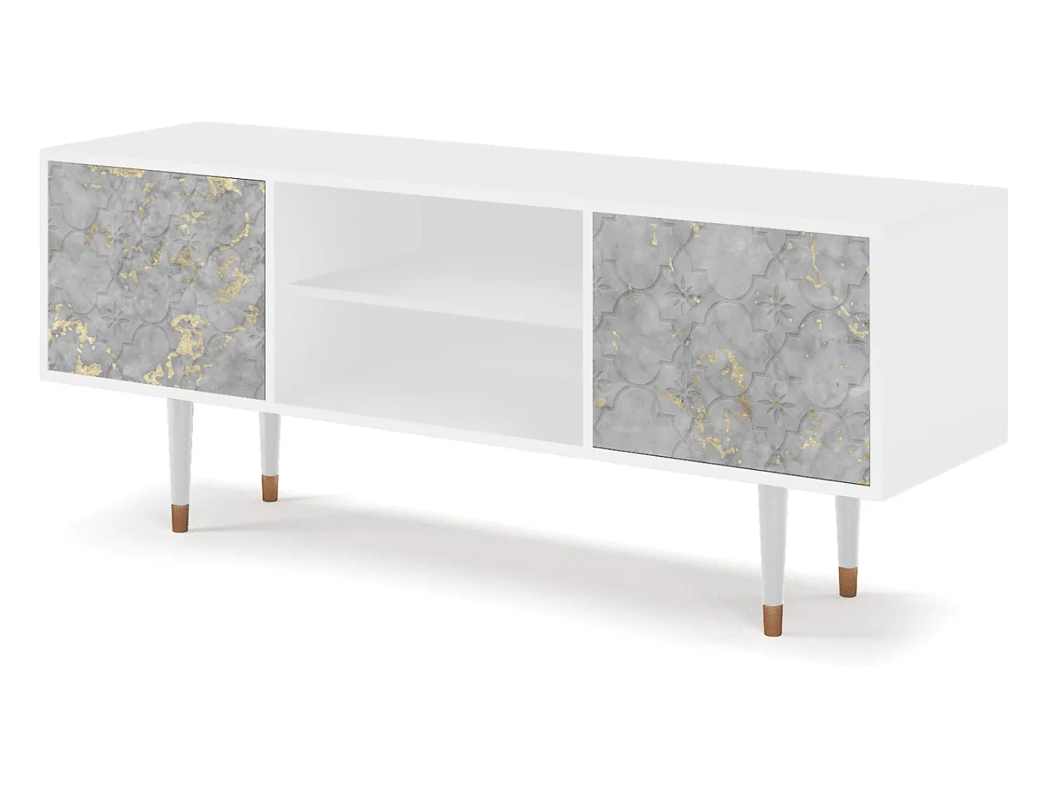 Móvel De Tv| Mueble de TV - 170х69х48 cm - T2 - Mariana Trench, Branco Bege
