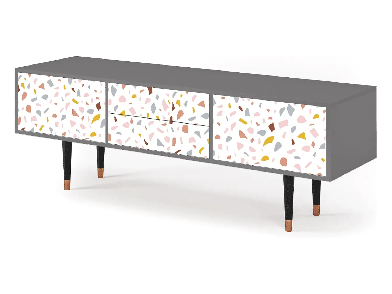Mueble de TV - 170х59х48 cm - T4 - Marmelade Cheese, Cinza^ Móvel De Tv