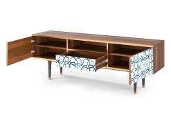 Mueble de TV - 170х59х41 cm - T6 - Marine Strings, Nogueira^ Móvel De Tv