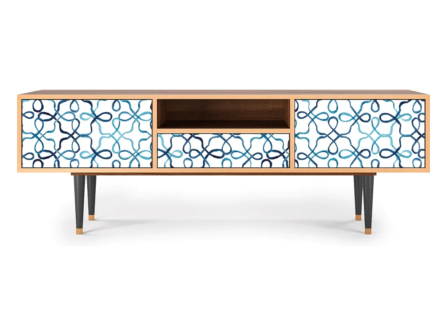 Mueble de TV - 170х59х41 cm - T6 - Marine Strings, Nogueira^ Móvel De Tv