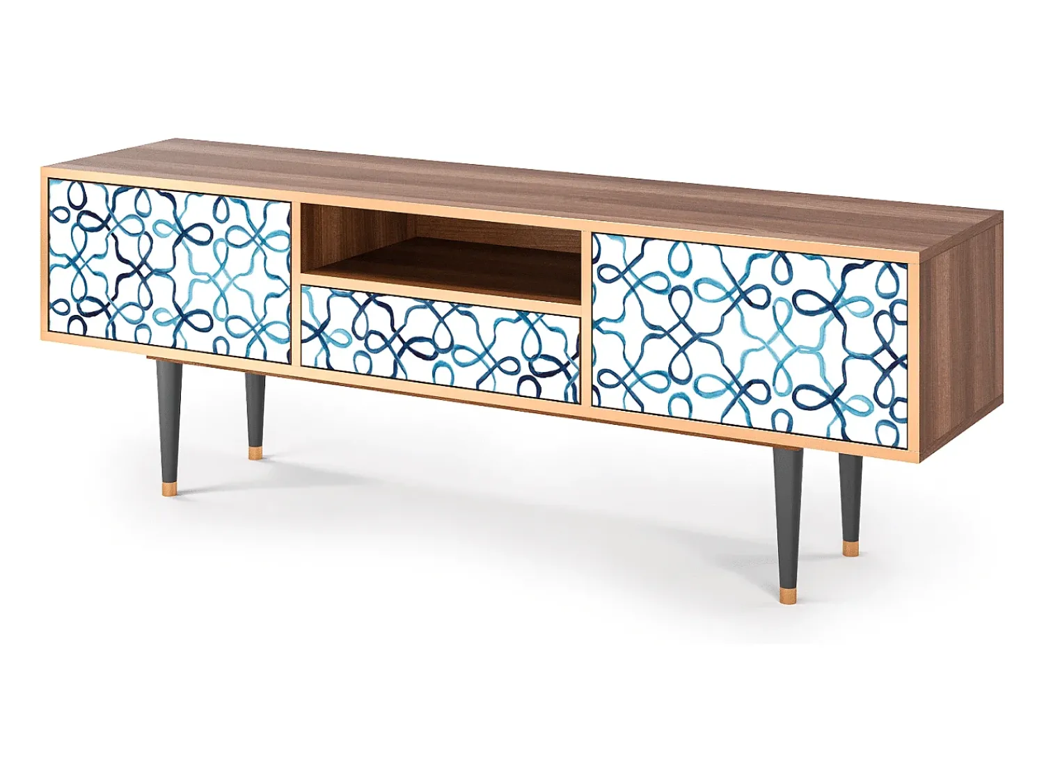 Mueble de TV - 170х59х41 cm - T6 - Marine Strings, Nogueira^ Móvel De Tv