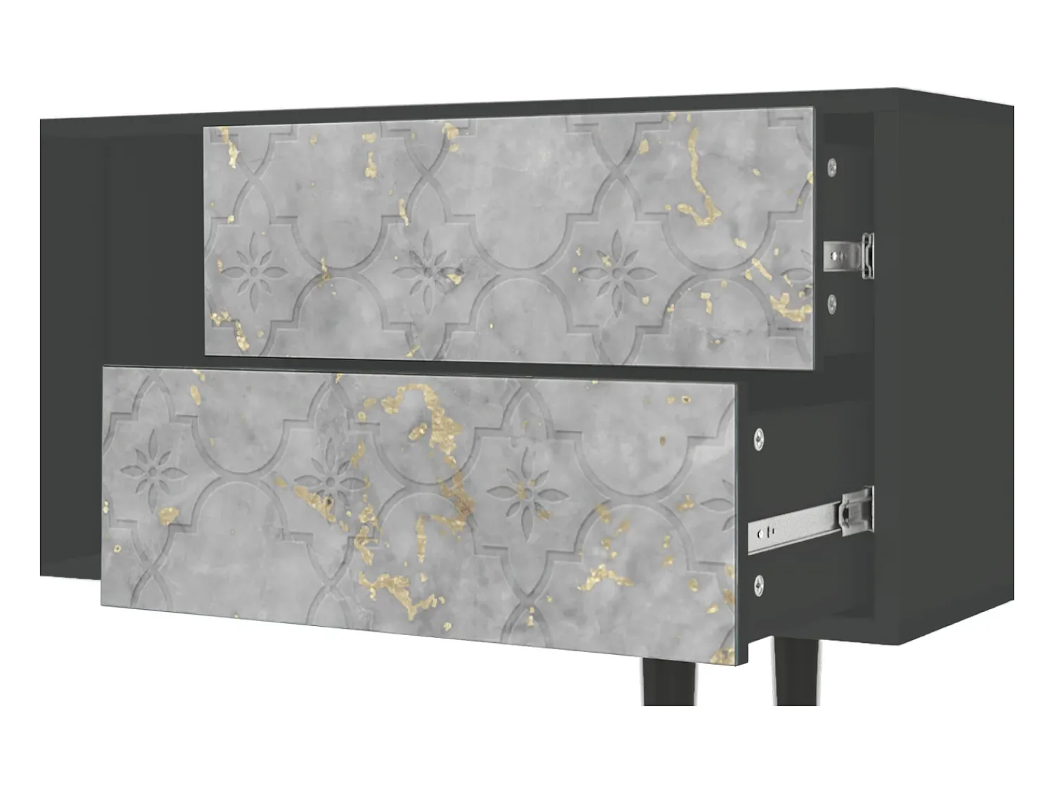 Móvel De Tv| Mueble de TV - 170х69х48 cm - T1 - Mariana Trench, Antracite Cinza antracite