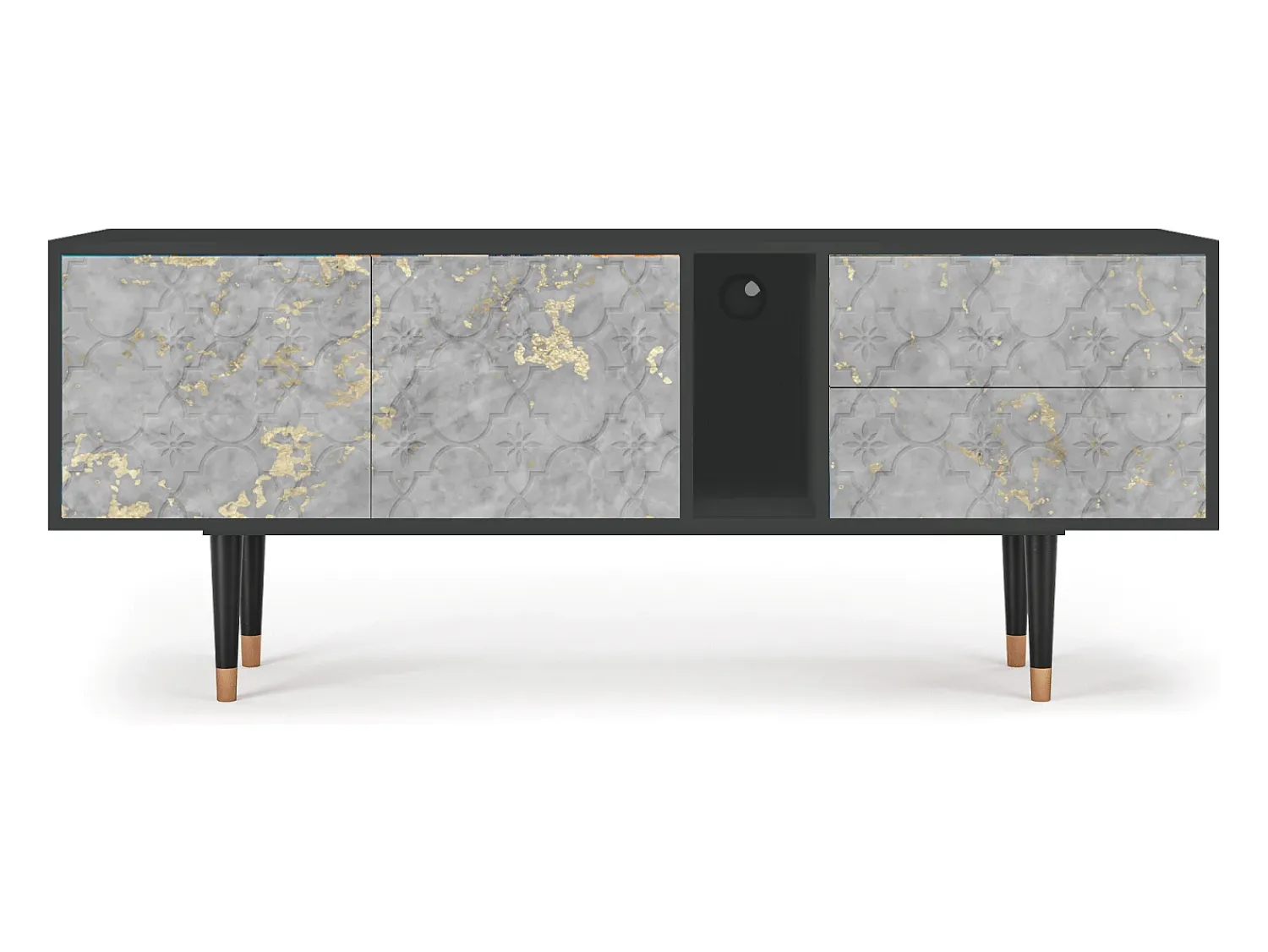 Móvel De Tv| Mueble de TV - 170х69х48 cm - T1 - Mariana Trench, Antracite Cinza antracite