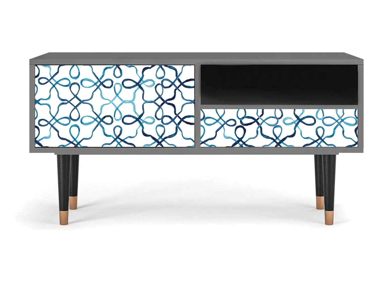Best Mueble de TV - 115х59х48 cm - T3 - Marine Strings, Cinza Cinzento