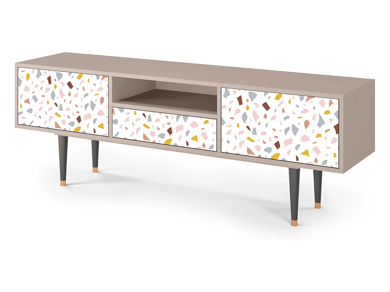 Móvel De Tv* Mueble de TV - 170х59х41 cm - T6 - Marmelade Cheese, Latte Bege
