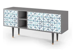 Hot Mueble de TV - 150х69х41 cm - T5 - Marine Strings, Cinza Cinzento