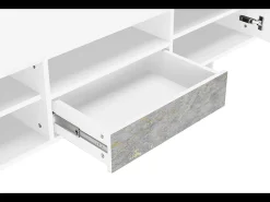Clearance Mueble de TV - 170х59х41 cm - T6 - Mariana Trench, Branco Bege