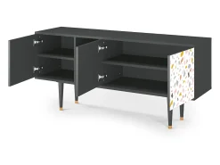 Mueble de TV - 150х69х41 cm - T5 - Marmelade Cheese, Antracite^ Móvel De Tv