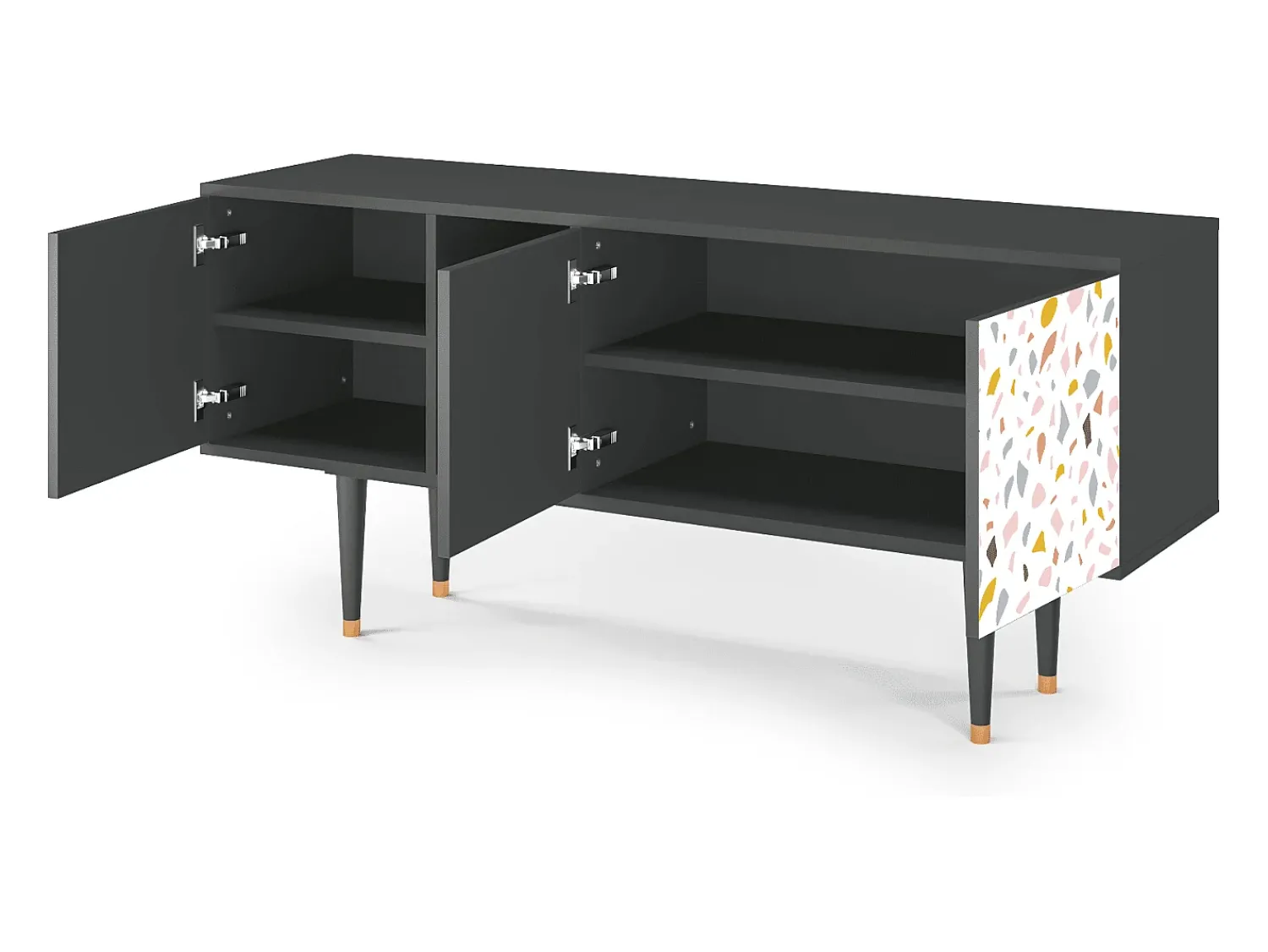 Mueble de TV - 150х69х41 cm - T5 - Marmelade Cheese, Antracite^ Móvel De Tv