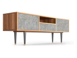Móvel De Tv* Mueble de TV - 170х59х41 cm - T6 - Mariana Trench, Nogueira Castanho